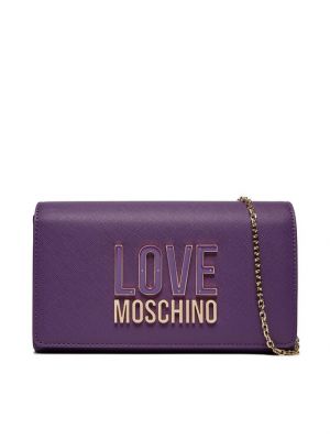 Listová kabelka Love Moschino fialová