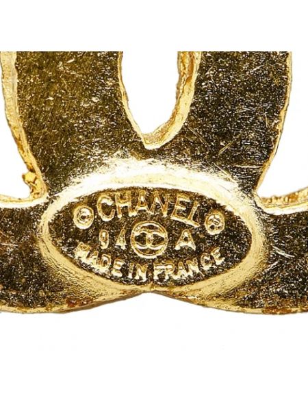 Broche retro Chanel Vintage amarillo