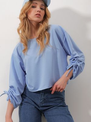 Bluza Trend Alaçatı Stili beżowa