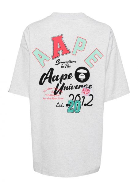 T-shirt en coton à imprimé Aape By *a Bathing Ape® gris