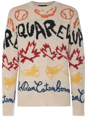 Suéter de alpaca de tejido jacquard Dsquared2