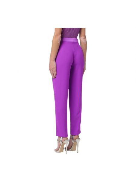 Pantalones rectos de raso Twinset violeta