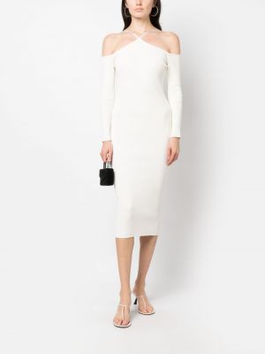 Midi šaty Ermanno Firenze bílé