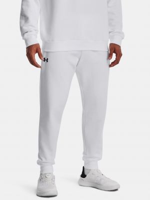Fleecové sportovní kalhoty Under Armour bílé