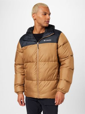 Pernata jakna s kapuljačom Columbia smeđa