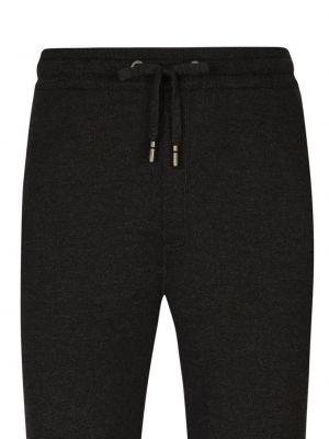 Pletené sportovní kalhoty Dolce & Gabbana šedé