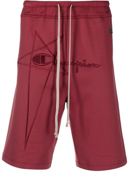Pantalones cortos deportivos Rick Owens Lilies rojo