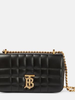 Lær mini bag Burberry svart