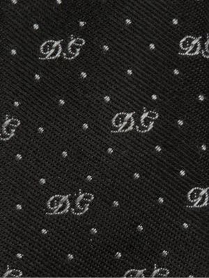 Krawat żakardowy Dolce And Gabbana czarny