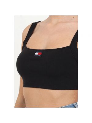 Crop top Tommy Jeans negro