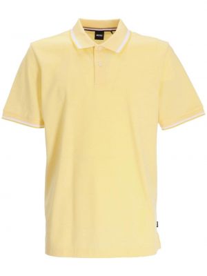 Siuvinėtas polo marškinėliai Boss geltona