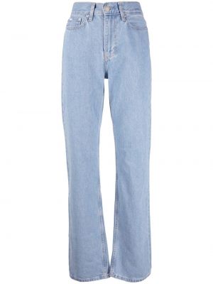 Straight leg jeans a vita alta Calvin Klein Jeans blu
