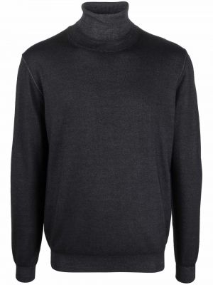 Vlnený dlhý sveter z merina Dondup čierna