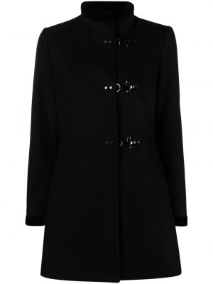 Vlnený kabát Fay čierna