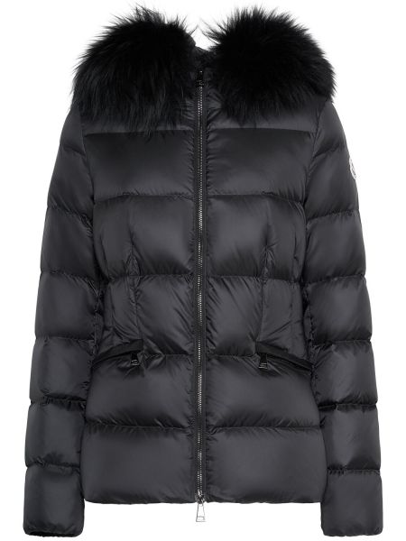 Nylon jakke med bælte Moncler sort