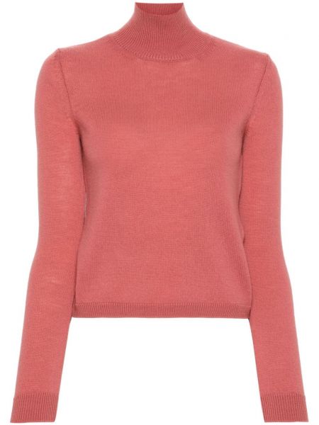 Sweter wełniany S Max Mara różowy