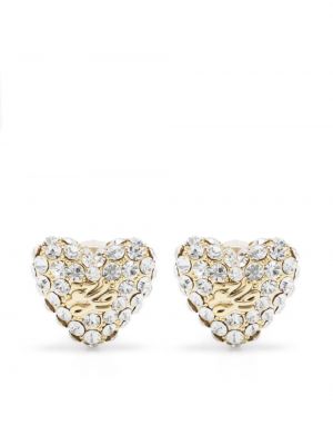 Křišťálové náušnice se srdcovým vzorem Karl Lagerfeld zlaté