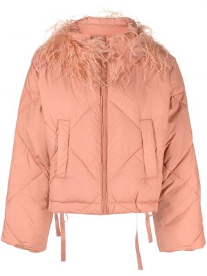 Dūnu jaka ar spalvām Twinset rozā