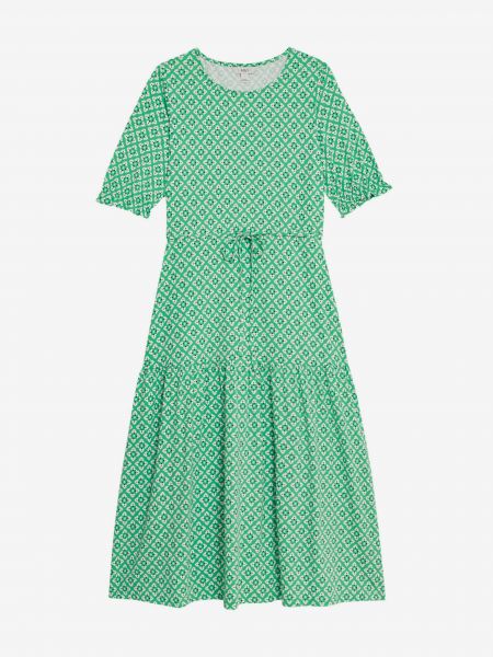 Midi šaty s volánmi Marks & Spencer zelená
