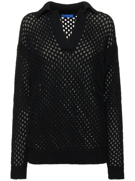 Памучна поло тениска Nina Ricci черно