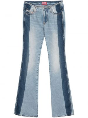 Jeans bootcut taille basse large Diesel bleu