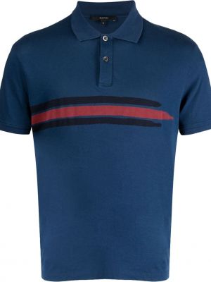 Kokvilnas polo krekls ar apdruku Gucci zils
