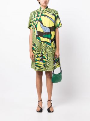 Sukienka mini z nadrukiem Jnby zielona