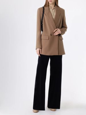 Однотонный пиджак Elena Miro коричневый