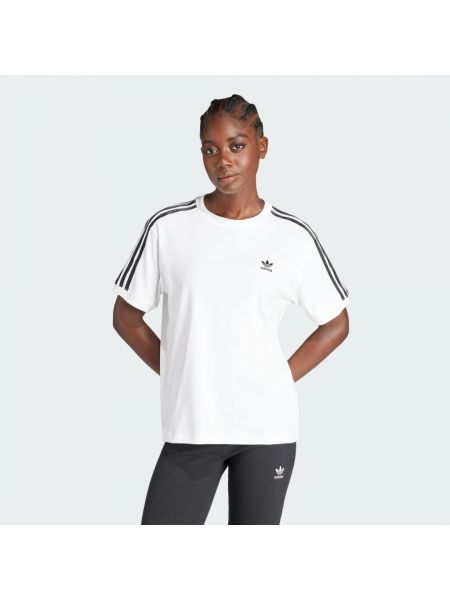 Koszulka w paski Adidas Originals biała