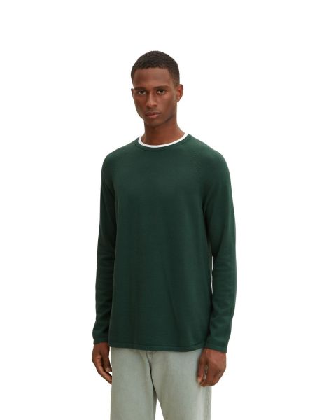Пуловер Tom Tailor Denim зеленый