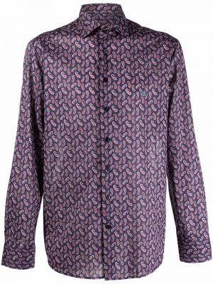 Camisa de cachemir con estampado de cachemira Etro violeta