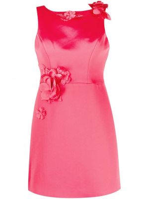 Сатенена мини рокля Marchesa Notte розово