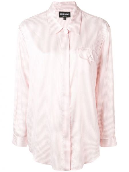 Сорочка в смужку Giorgio Armani, рожева