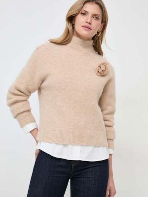 Sweter wełniany Custommade brązowy