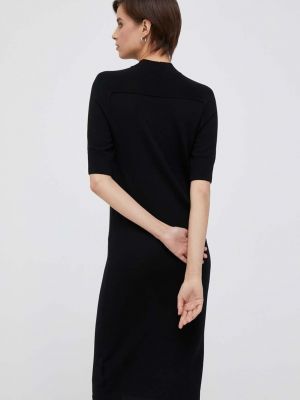 Vlněné mini šaty Calvin Klein černé