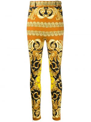 Pantalones de cintura alta Versace amarillo