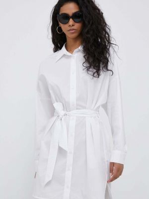 Памучна рокля Sisley бяло