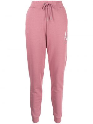 Pantalones de chándal con cordones Armani Exchange rosa