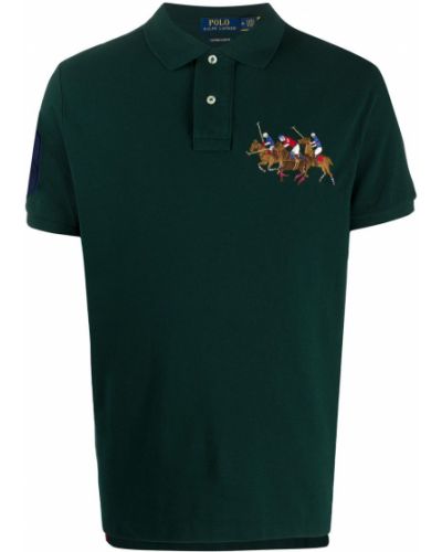 Koszulka slim fit Polo Ralph Lauren zielona