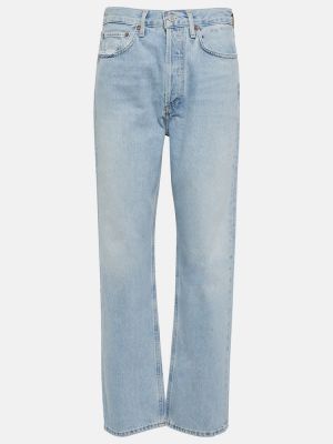 Højtaljet straight jeans Agolde blå