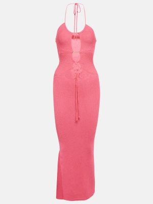 Μάξι φόρεμα Bananhot ροζ