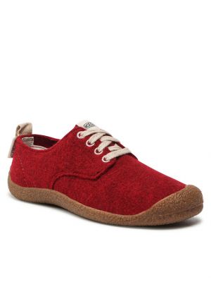 Обувки в стил дерби Keen червено