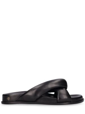 Kožené sandály Anine Bing černé