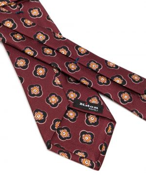 Žakárová hedvábná kravata Kiton
