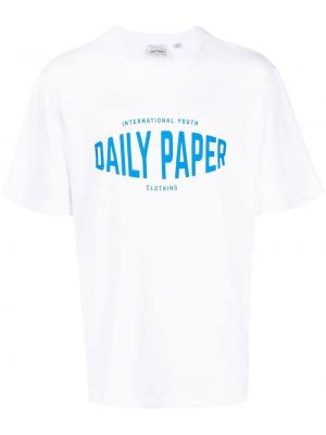 Trykt t-skjorte Daily Paper hvit