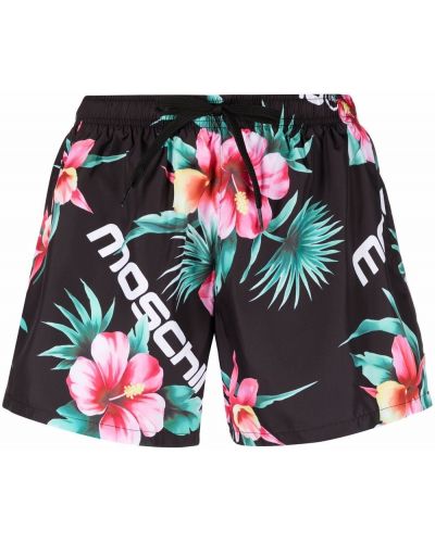 Trykt floral shorts Moschino svart