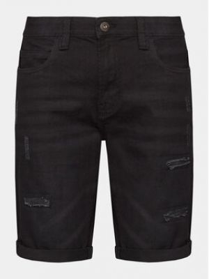 Shorts en jean Indicode noir
