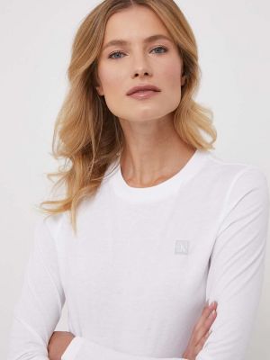 Longsleeve bawełniana Calvin Klein Jeans biała