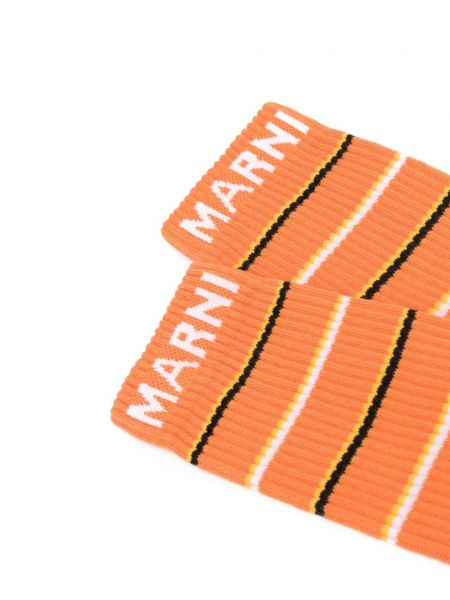 Chaussettes brodeés Marni orange