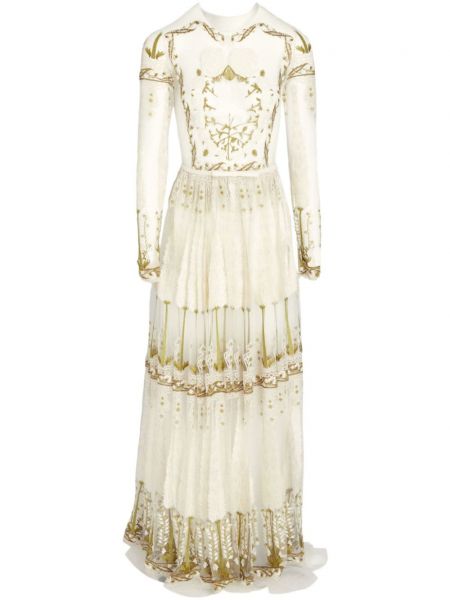 Μάξι φόρεμα με κέντημα από τούλι Giambattista Valli